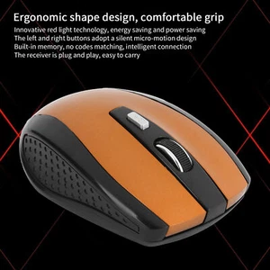 (orange) 02 015 Cordless Mouse Portable Computer Mouse Slim Silent Mouse - Picture 1 of 22