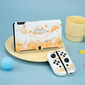 For Nintendo Switch OLED Protctive Case TPU Slim Shell Soft Cover Cheese Cat - Picture 1 of 9