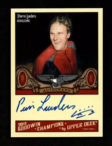 2011 Goodwin Champions Authentic Autograph Pierre Lueders Bobsledding Canada HOF - Picture 1 of 2