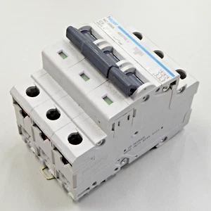 Hager NC MCB Triple Pole 10kA Type C Circuit Breaker 10A NC310A 20A NC320 - Picture 1 of 42