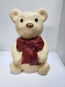 Vintage California Metlox Pottery Teddy Bear Cookie Jar 11" - Picture 1 of 7