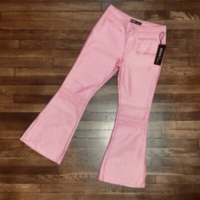 NWT Revolt Jeans Pink Fit and Flair 7/8 Pants Barbie - Image 1 of 4