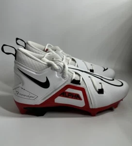 Nike Mens 9.5 Alpha Menace Pro 3 Football Cleats White/University Red CT6649-103 - Picture 1 of 7