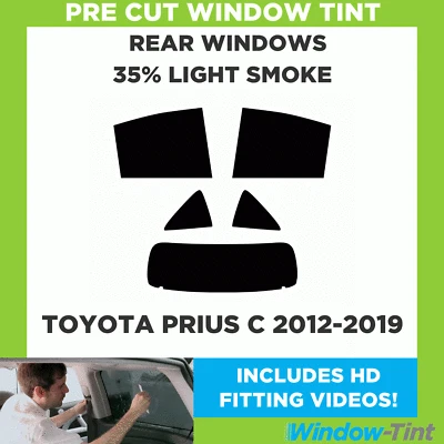 Película de tinte de ventana precortada para Toyota Prius C 2012- Kit de tinte trasero de luz 35 % Foto 1 de 4