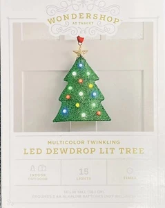 Wondershop 14.25" Battery Operated LED Tinsel Fabric Christmas Tree - Picture 1 of 6