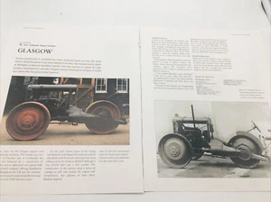 1919 Glasgow Vtg Tractor Scotland Frameable Article Pics Specifications Display - Picture 1 of 3