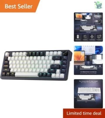 RGB Backlit 75% Wireless Mechanical Keyboard with Control Knob - Abyssal Blue - Image 1 of 4