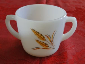 Fire King WHEAT Pattern Sugar Bowl - Picture 1 of 3