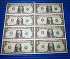 2003 Uncut Sheet 8X US$1 Federal Reserve Note Bill Dollar Banknote Currency