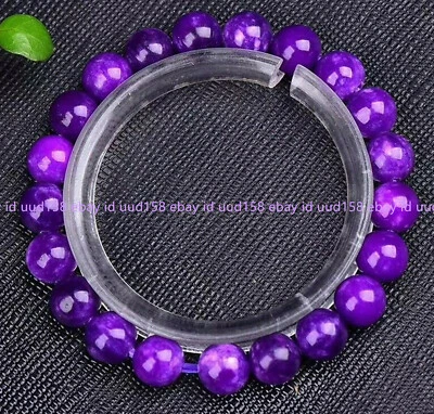 Pulseira de contas naturais 8/10/12/14 mm África do Sul roxa sugilita 7,5 pol. AAA+ - Imagem 1 de 4