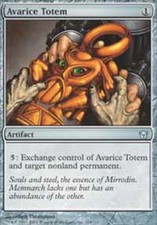 MTG magic cards 2x x2 Light Play, English Avarice Totem Fifth Dawn