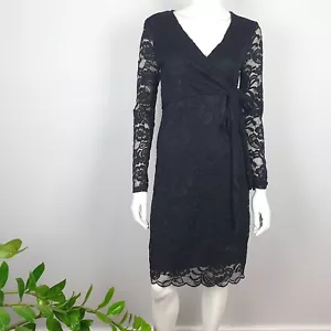 Mamalicious Maternity Size M Pregnancy Dress Black Lace Look Breast feeding - Picture 1 of 14