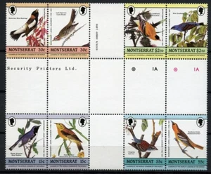 Montserrat 1985 Audubon Vögel Gemälde Zeichnungen 597-604 Herzstück MNH / 263 - Bild 1 von 1