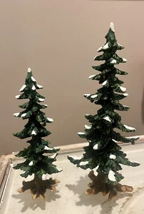 EUC VILLAGE ZUBEHÖR Abt 56 WINTERKIEFERN mit Tannenzapfen (2) Schnee - Bild 1 von 4