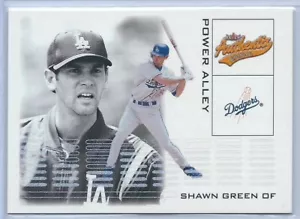2002 Fleer Authentix Shawn Green Power Alley Insert Card #5PA - Picture 1 of 2