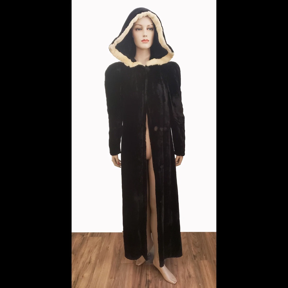 shebang black real Rabbit fur long coat 2025 Black Fashion Short