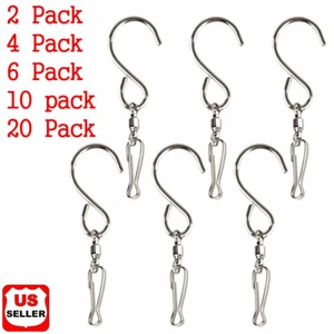 Swivel Hooks Clips Hanger for Hanging Wind Chimes Crystal Twisters Spinning Deco