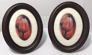 Rahmen Set oval Deko Toskana braun passend für 4x6 Stoff Passepartout Staffelei Aufhängen - Bild 1 von 14