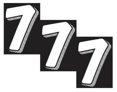 PEGATINAS PARABRISAS DISTRIBUIDOR DE AUTOMÓVILES CALCOMANÍAS DE VINILO GRANDE NÚMERO 3 PAQUETES BLANCO NEGRO Foto 1 de 2