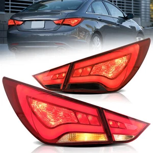 VLAND LED Taillights For 2011-2014 2013 Hyundai Sonata Red Smoked Brake Rearlamp - Bild 1 von 8