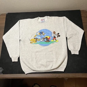 Mickey Mouse Sweatshirt Goofy Football Disney World Disneyworld Comic Strip Art - Picture 1 of 11