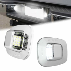 Rear License Plate Light Lens Chrome Pair Set For Chevy Tahoe C/K Pickup Truck - Picture 1 of 12