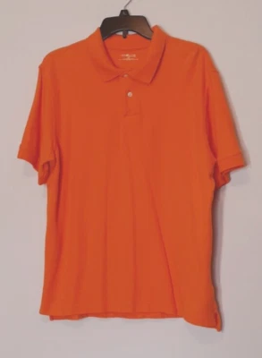 Men's SUN RIVER Orange Short Sleeve Cotton Piquet Polo Shirt; Size L - Image 1 of 4