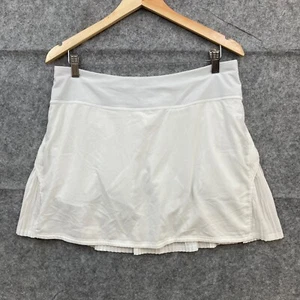 Lululemon Tennis Skort Womens 10 AU 14 White Lined Skirt 16227 - Picture 1 of 11