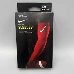 Nike Pro Football Maniche a Compressione (2) con Tecnologia DRI-FIT, Rosso. Taglia S/M - Foto 1 di 7