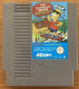 NES ~ BART vs THE SPACE MUTANTS ~ Simpsons Nintendo NES-Q5-AUS Game Cart Pal A - Picture 1 of 13