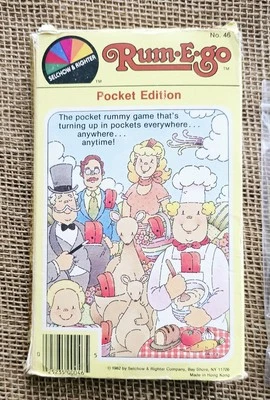 Vintage 1982 Rum E Go Pocket Edition Selchow & Righter Rummy Travel Game - Image 1 of 4