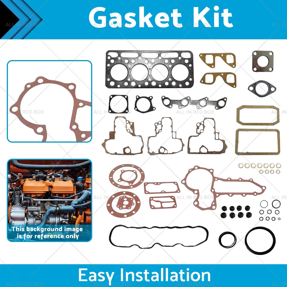 Full Overhaul Gasket Kit Upper Lower Set Suitable for Kubota V1902 15808-03310 - Image 1 of 4