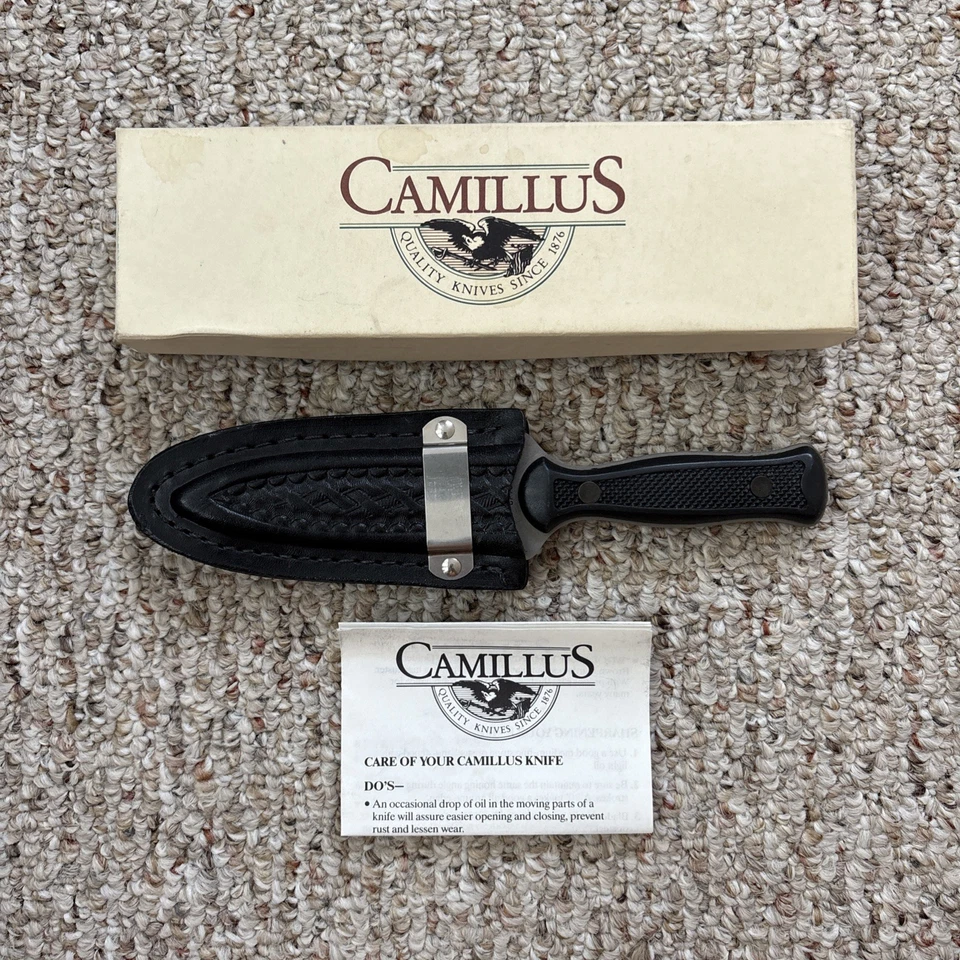 Camillus CP 75 фиксированное лезвие загрузки нож с ножнами и коробка похож на Western W75 - Изображение 1 из 4