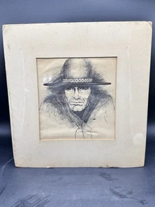 Original Vintage Ballpoint Pen Sketch Art Hand Drawn Signed Ol Billie Blake 14” - Picture 1 of 13