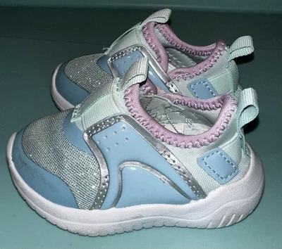 Новый Baby девочек размер 3 Athletic работает шаг в туфли синий фиолетовый отделки - Изображение 1 из 4