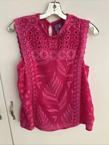 🌺Lovely Johnny Was M Rayon Embroidered Eyelet Top EUC - Picture 1 of 5