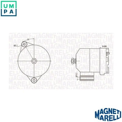 ALTERNATOR 063731586010 FOR SKODA FABIA/Praktik/Combi SEAT AQV/ARV 1.0L 4cyl - Image 1 of 4