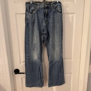 American Eagle 32x30 Original Bootcut Light Wash 100% Cotton Denim Mens Jeans - Picture 1 of 11