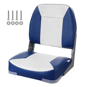 VEVOR Boat Seat Low Back Fold-Down Fishing Boat Seat Chair with Sponge Padding - Picture 1 of 12