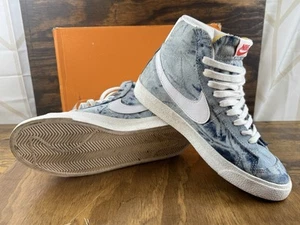Nike Blazer Mid 77 Schuhe 8 Damen blau gewaschen Denim sportliche Sneaker - Bild 1 von 12