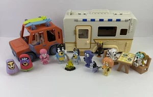 Bluey Ultimate Caravan Adventures Play Set Jeep And Camper RV Trailer Camping - Picture 1 of 12
