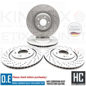 Für Hyundai i30N Vordere Hintere Kinetix Gebohrt Performance Bremsscheiben 345mm - Bild 1 von 17