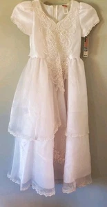 Sabaland Little Brittany Dress Size 7. Formal White Dress - Picture 1 of 13
