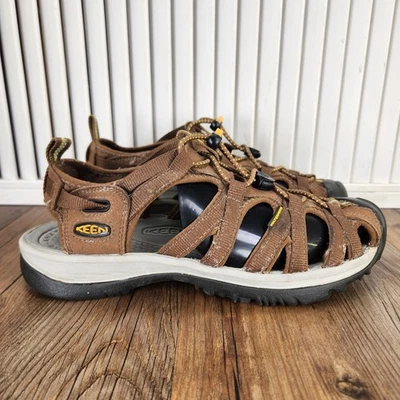 KEEN Whisper Sandals Womens Sz 7.5 Brown Waterproof Closed Toe Hiking Drawstring - Image 1 of 4