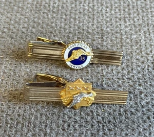 CLIPS CORBATA BUEN AÑO 30 Y 35 AÑOS DE SERVICIO 12k GF Y 1/10 ORO 12K G.F clips - Imagen 1 de 7