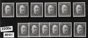 Sellos MNH X10 B251 Robert Koch Pandemic Scientist / 1943 / Segunda Guerra Mundial Alemania #2200a - Imagen 1 de 1