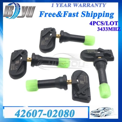 Sensor de presión de neumáticos TPMS 42607-02080 4 piezas para Toyota Corolla Levin/híbrido Foto 1 de 4