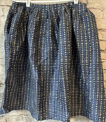 Falda Martin + Osa Estampado Azul Seda Lino Mujer’s 10 Foto 1 de 4