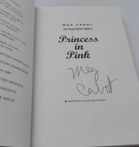 *SIGNED* The Princess Diaries: Princess in Pink by Meg Cabot (2004, Hardcover) - Picture 1 of 19