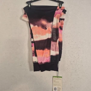 Pantalones Jogger Diseño Alpino Para Mujer XL Naranja Tie Dye Campo Tejido Bolsillo Cordón - Imagen 1 de 7